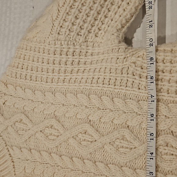Zara cream chunky cable knit sweater size M 2022 A\W collection - Picture 9 of 14